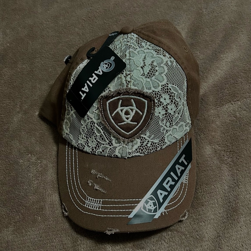 Ariat Brown and White Lace Cap